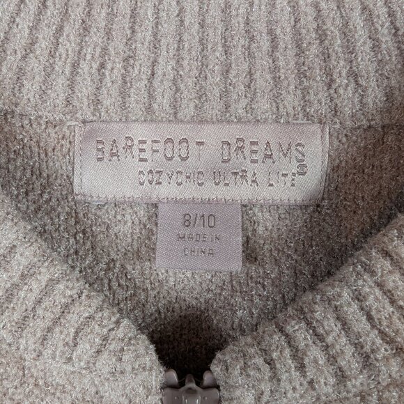 Barefoot Dreams Cozychic Ultra Lite Full Zip Pink Cardigan Cozy Kids Girls 8/10 - Picture 3 of 5